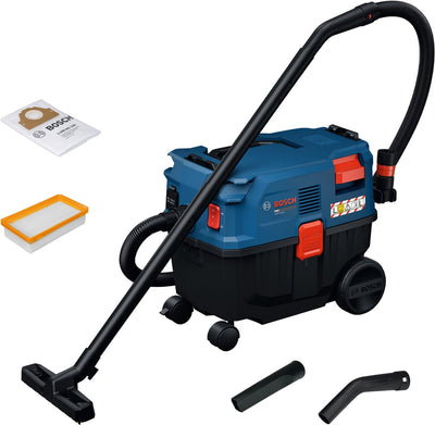Bosch Blue Gas12-25LS nl Lux Staubsauger (Schlauch 3.1, 2x Rohr, Bodendüse, Fugendüse, Maschinenadapter, Vliesbeutel) – 06019S3100