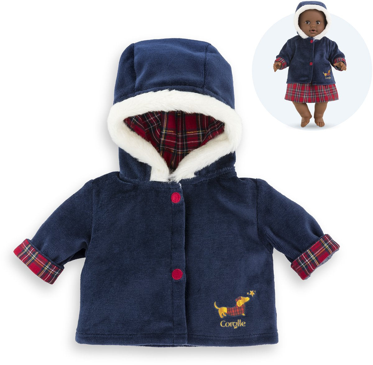 Corolle Holidays Jacke für Baby Pop, 36 cm