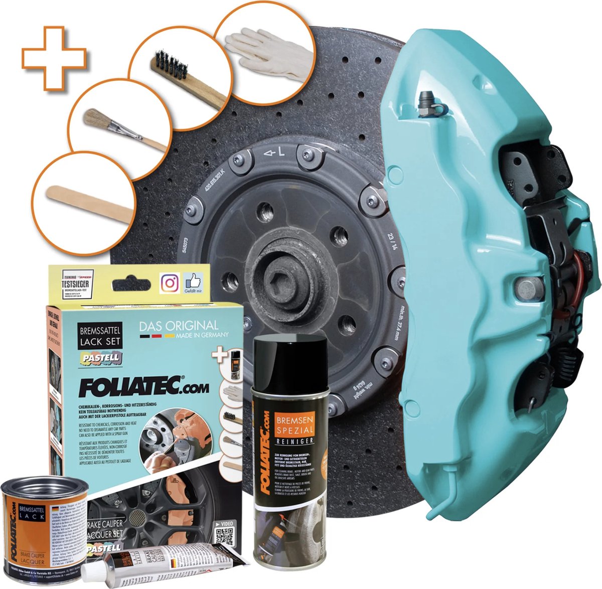 Foliatec Bremssattel-Lackset - Pfefferminze - 3 Komponenten