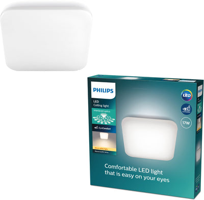 Philips LED Philips Deckenleuchte in Mauve – Weiß – quadratisch – 17 W
