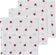 Meyco Baby Sweet Heart Mundtücher – 3er-Pack – hydrophil – rot – 30 x 30 cm