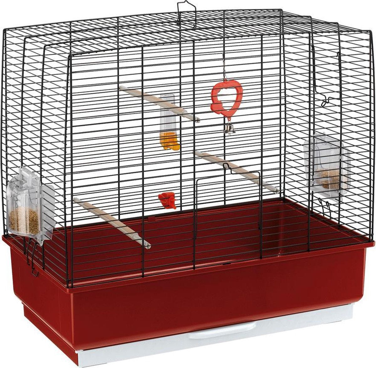 Ferplast Vogelkäfig Kunststoff rekord 4 bordeauxschwarz 60x32,5x57,5 cm