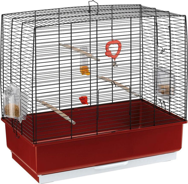 Ferplast Vogelkäfig Kunststoff rekord 4 bordeauxschwarz 60x32,5x57,5 cm