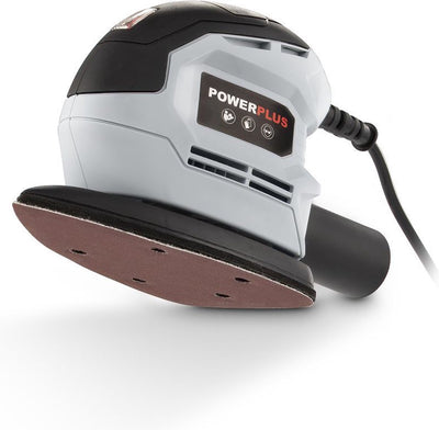 Powerplus Elektro-Handschleifer POWC40200 – 130 W Multischleifer – 1 Schleifblatt, Staubsaugeranschluss