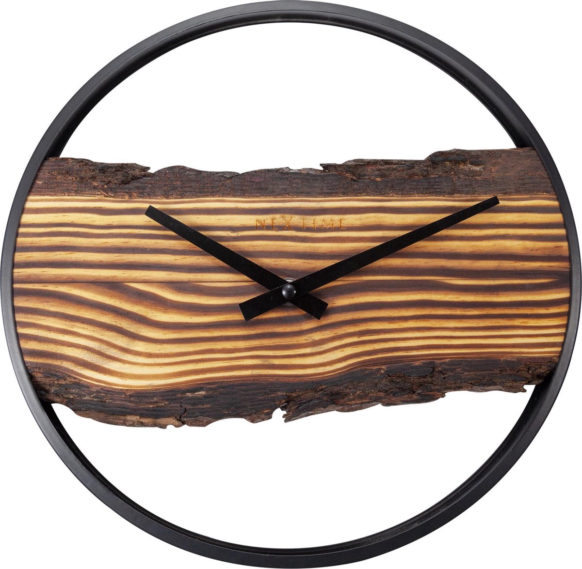Nexttime Forest – Wanduhr – 30 cm – Holz Metall – braun – geräuschlos