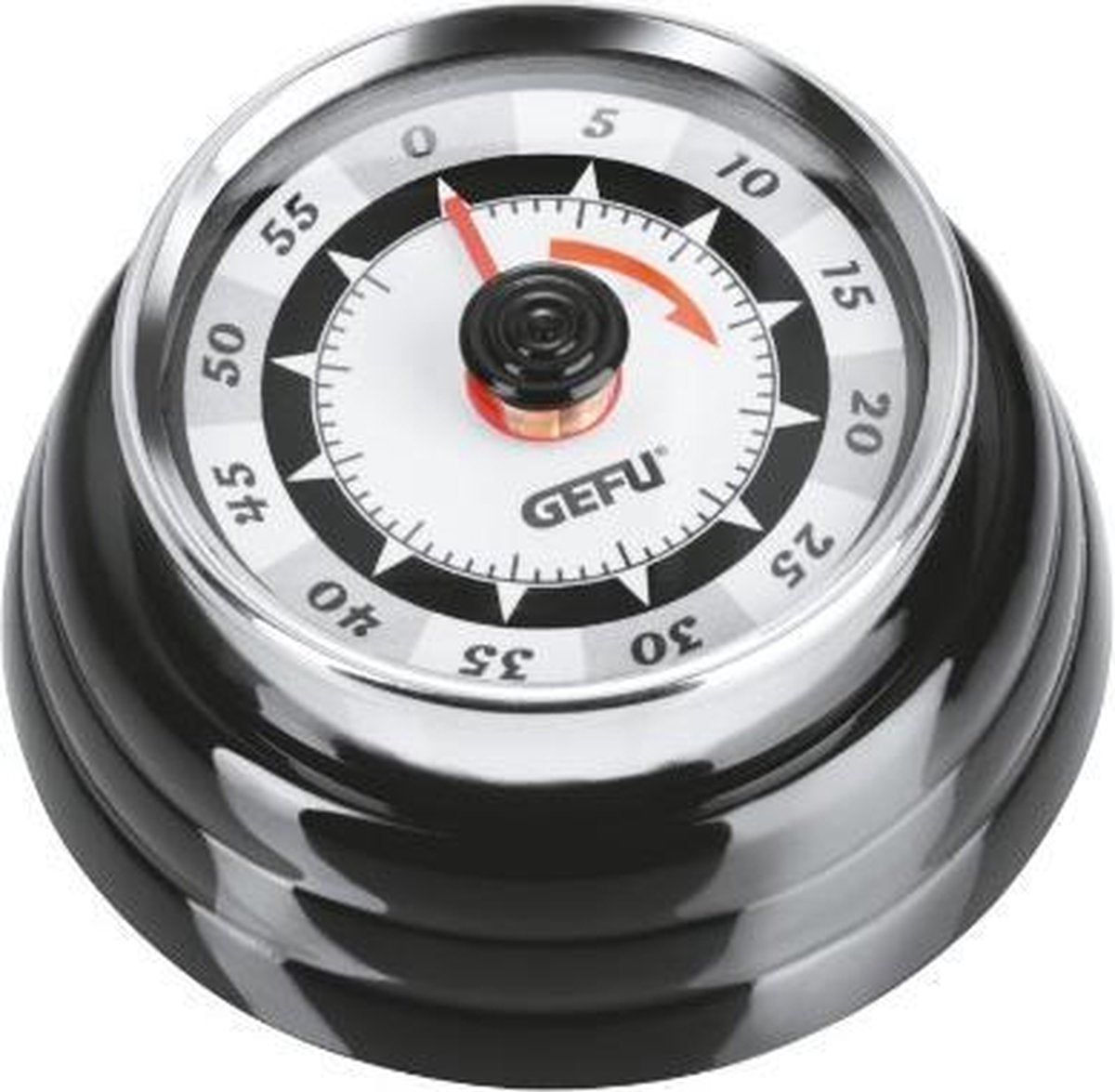 Gefu mechanischer Timer - Küchenalarm - Schwarz - Retro -
