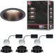Paulmann LED Einbauleuchte 3-Stufen-Dim Cole Coin 3er Set IP44 rund 88mm Coin 3x6W 3x470lm 230V dimmbar 2700K Schwarz