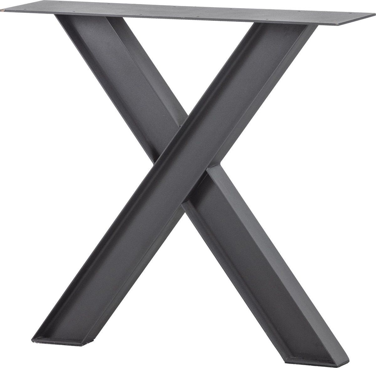 Woood Tablo Industrial X-Bein 1 Stück - Metall - Schwarz - 72x79x10