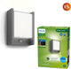 Philips LED Philips Arbor Wandleuchte – ultraeffizient – Anthrazit – mit Sensor – 3,8 W