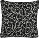 Glimmerdekorationen Kelly Outdoor-Kissen schwarz – L45xB45xH10cm