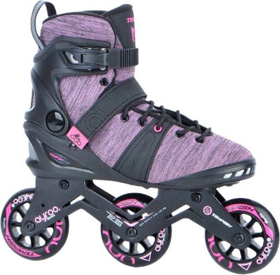 Tempish Ayroo 3x90 Damen-Inline-Skates – 3 Rollen 90 mm – Fitness-Speed-Inline-Skates – Schwarz Pink – Größe 38