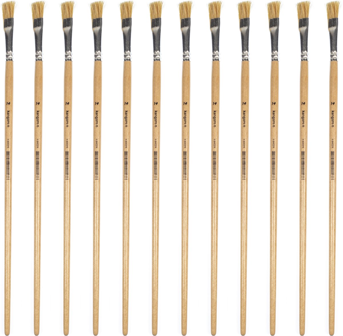 Kangaro Lyonse Pinsel – Nr. 14 – lackiertes Holz – Schachtel mit 12 Stück – k-840214