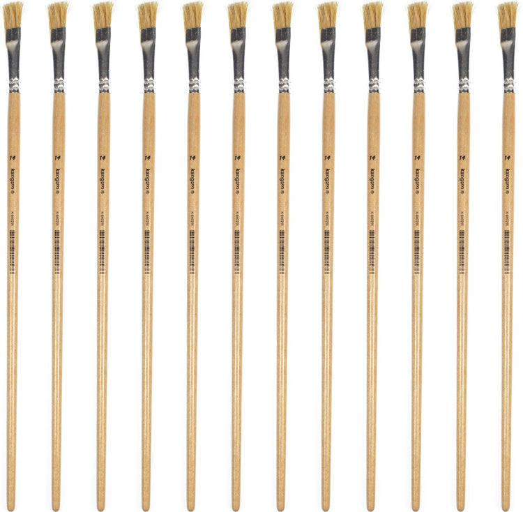 Kangaro Lyonse Pinsel – Nr. 14 – lackiertes Holz – Schachtel mit 12 Stück – k-840214
