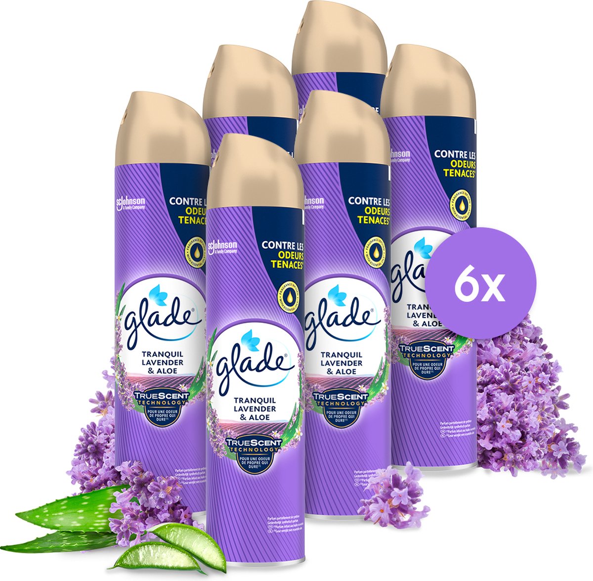 Glade Lufterfrischerspray Lavendel (6x 300ml)