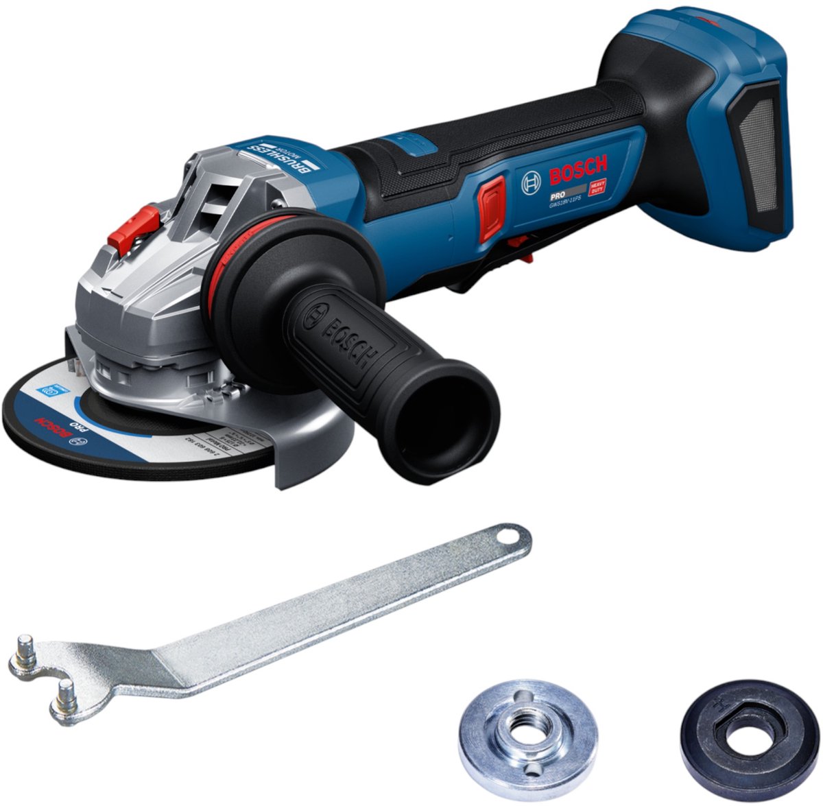 Bosch Blue GWS 18V-11 PS Profi-Akku-Winkelschleifer | 125mm | ohne Batterien und Ladegerät – 06019n4300