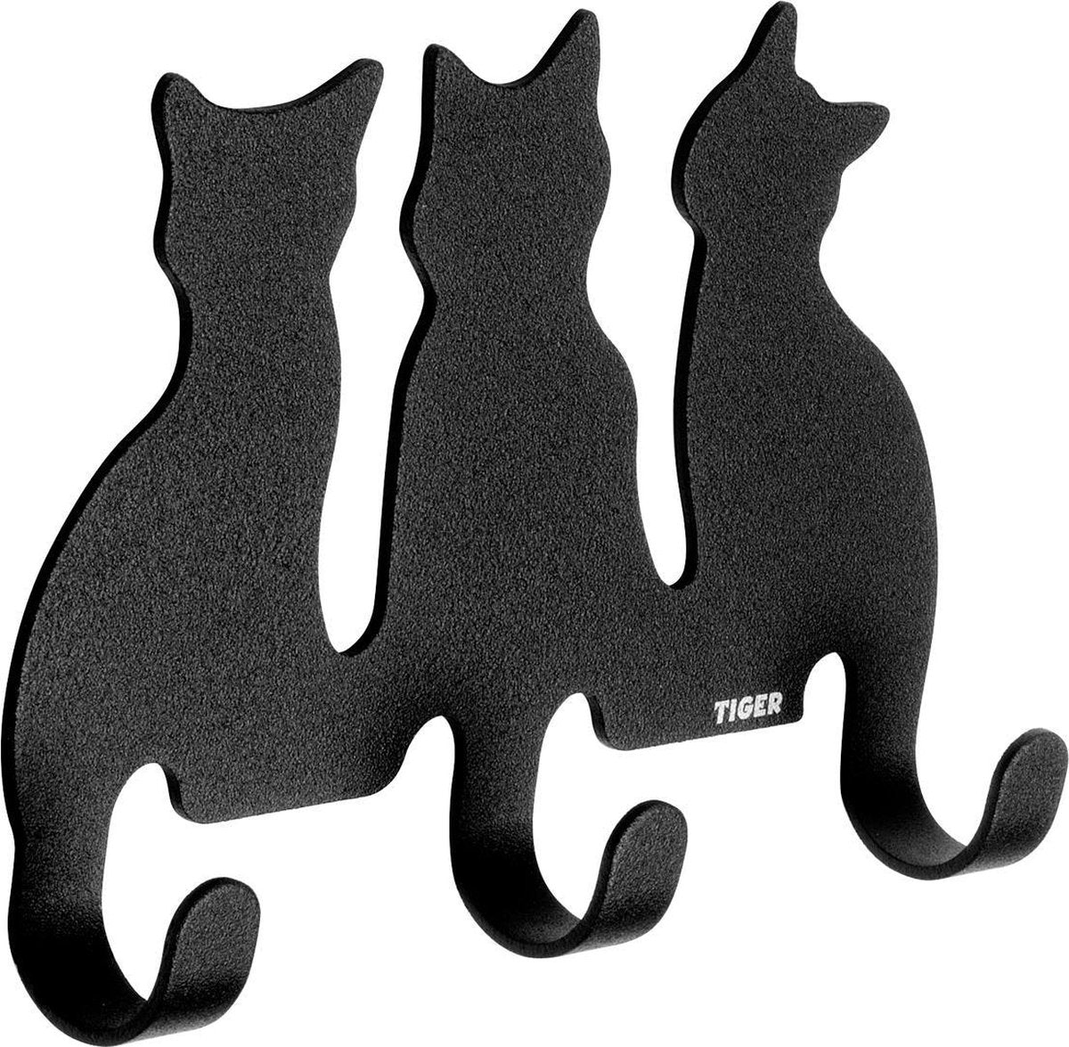 Tiger - Handtuchhaken Katzen - schwarz
