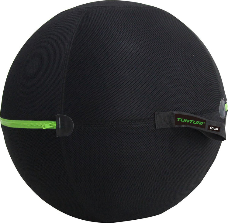 Tunturi Fitnessballhoe 65cm mit grünem Reißverschluss