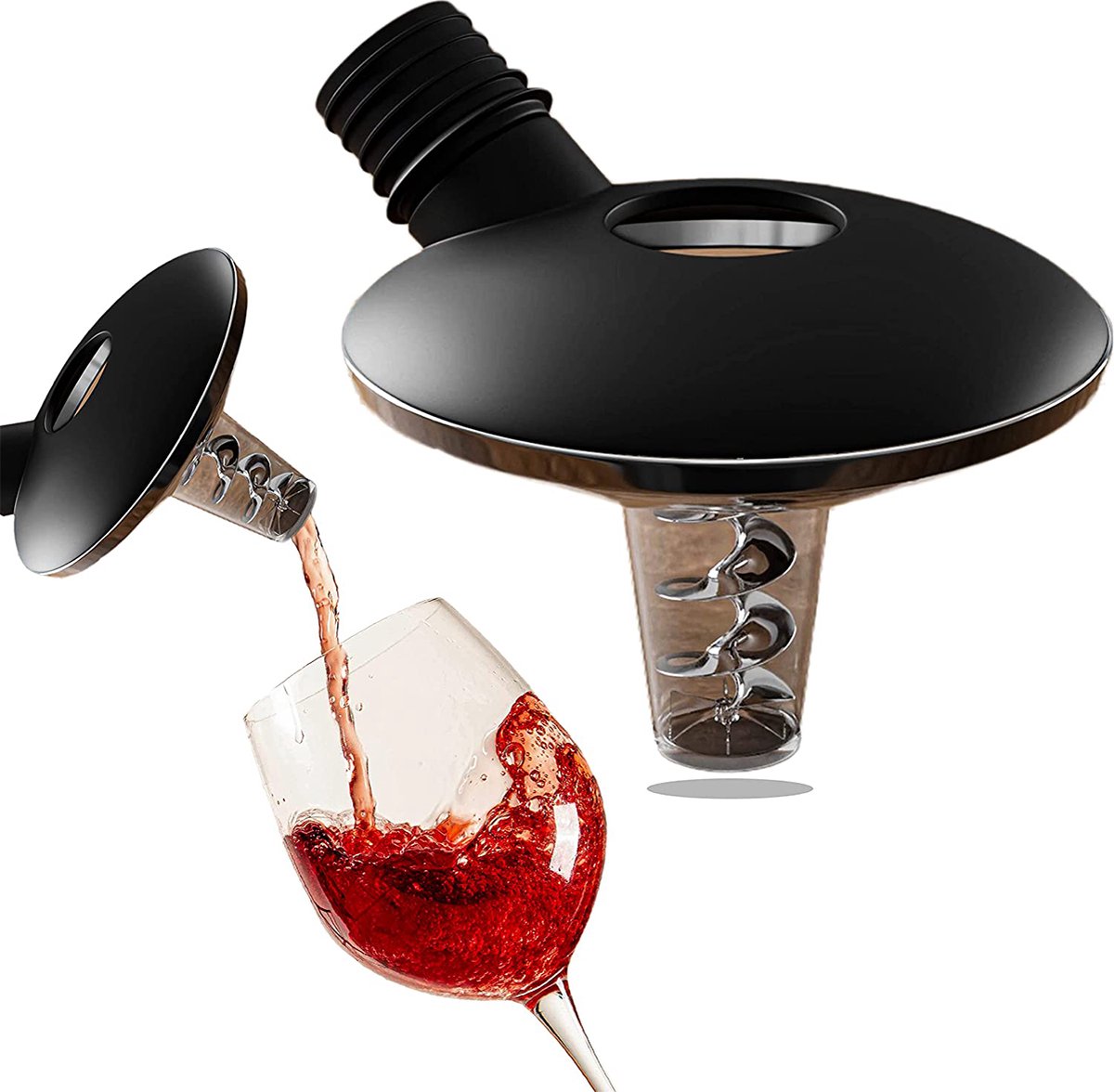 Oxytwister Weinbelüfterauslauf – Weinausgießer, Dekanter und Belüfter – Weinzubehör für Sommelier