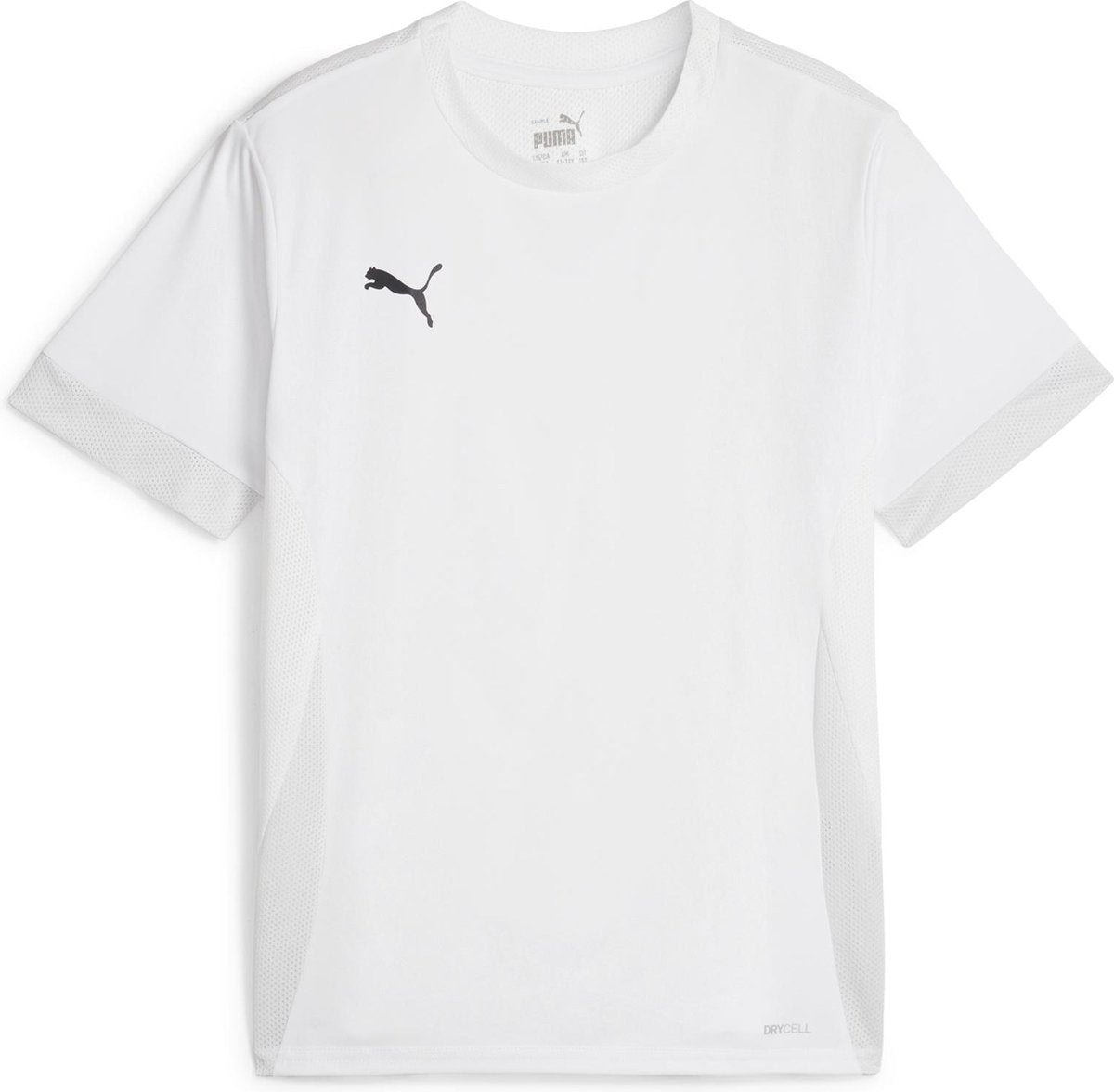 Puma Teamgoal Matchday Jersey Jr Unisex-Sportshirt – Weiß-Schwarz-Federgrau