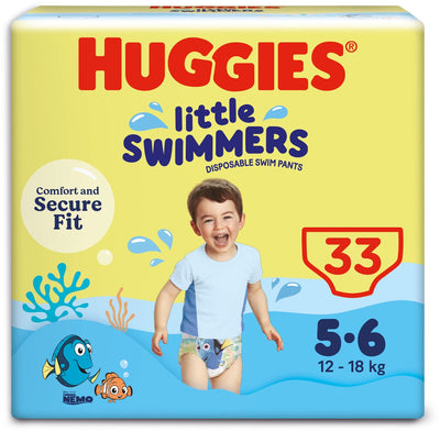 Huggies Little Swimmers – Schwimmwindeln – Größe 5 6 – (12 bis 18 kg) – Vorteilspack – 33 Stück