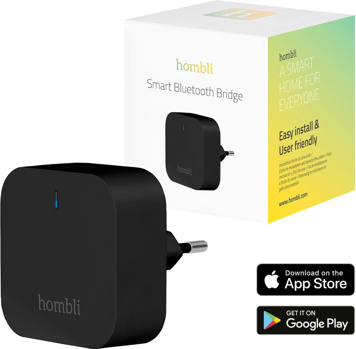 Hombli Smart Bluetooth Bridge Hub für drahtlose Sensoren – Schwarz