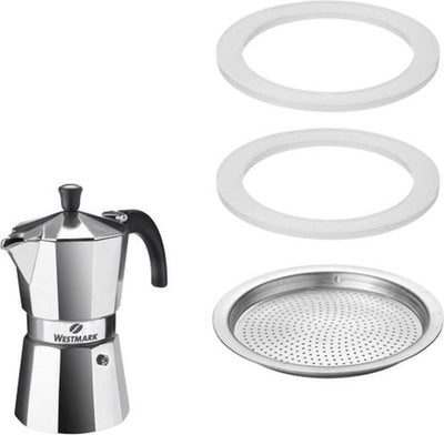 Westmark Silikonring-Set 2 + Filter für Espressomaschine 6 Beutel Brasilia 2462 228e