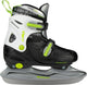 Nijdam Kinder-Schlittschuhe verstellbar – Eishockey-Schlittschuhe – Schwarz und Weiß – Größe 30–33