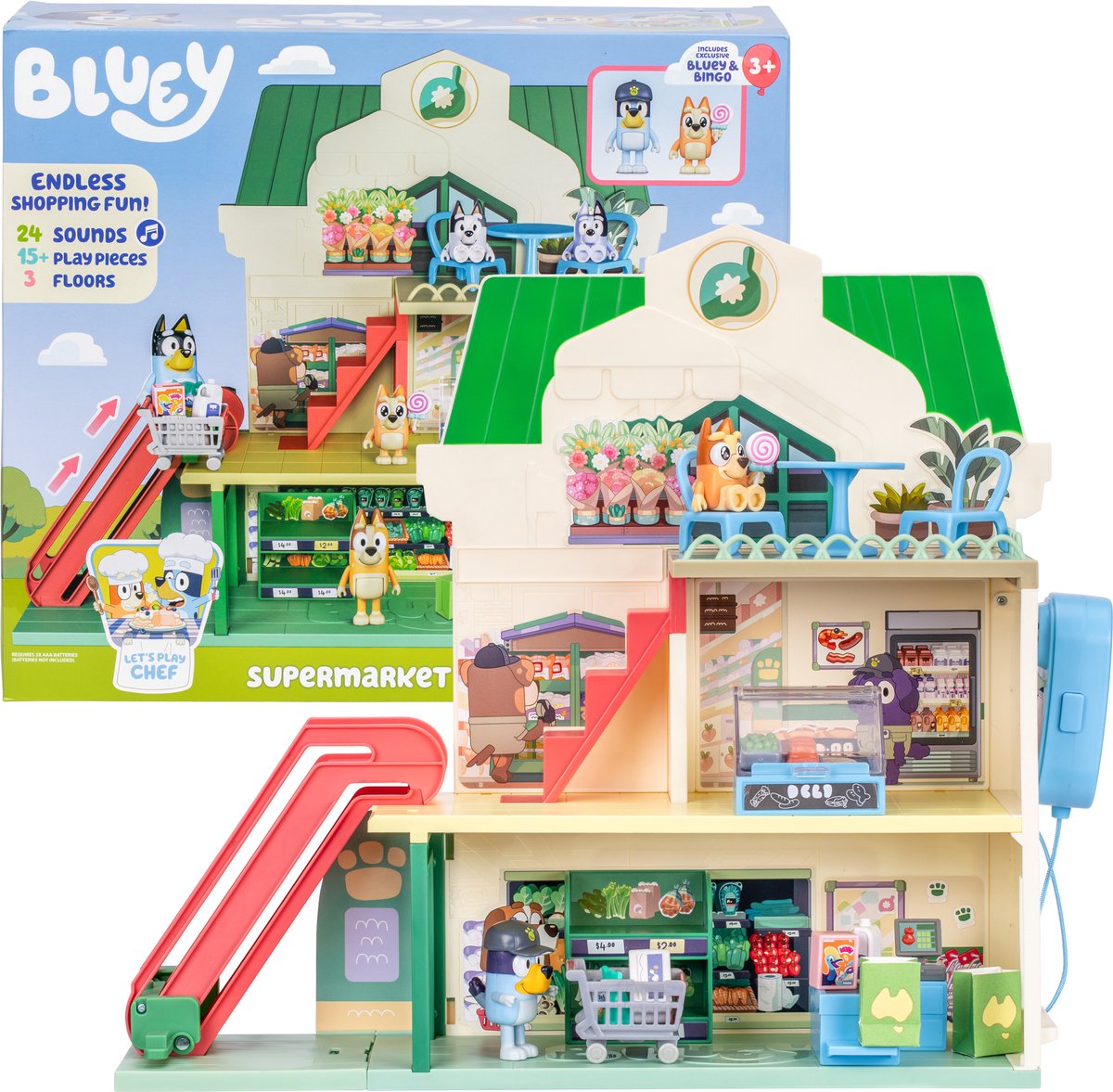 Spectron Bluey lässt uns Koch spielen – Supermarkt-Spielset