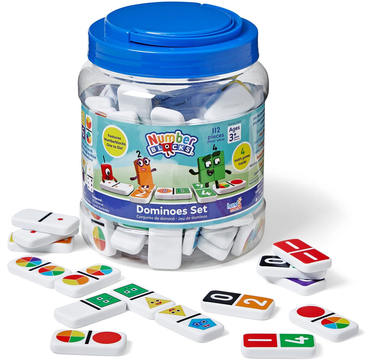 Lernressourcen, Lernspielzeug, Zahlenblöcke, Domino-Spielset. - 3+
