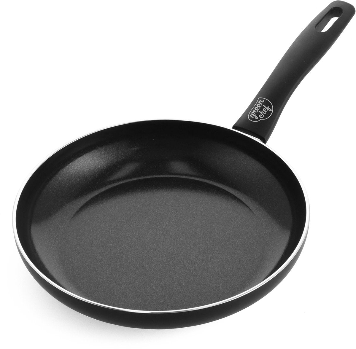 Greenchef Prime Keramik-Induktionsbratpfanne 28 cm – PFAS-frei – Induktionsbratpfanne – spülmaschinenfest – ofenfest bis 160 °C – Keramik-Antihaftbeschichtung – recyceltes Aluminium – ohne Deckel – Schwarz