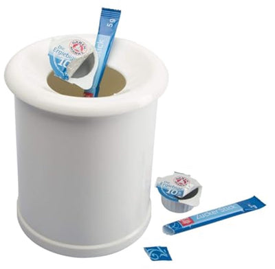 Westmark Tischabfalleimer, 1 l, Kunststoff, weiß, 12,4 x 12,4 x 14,2 cm