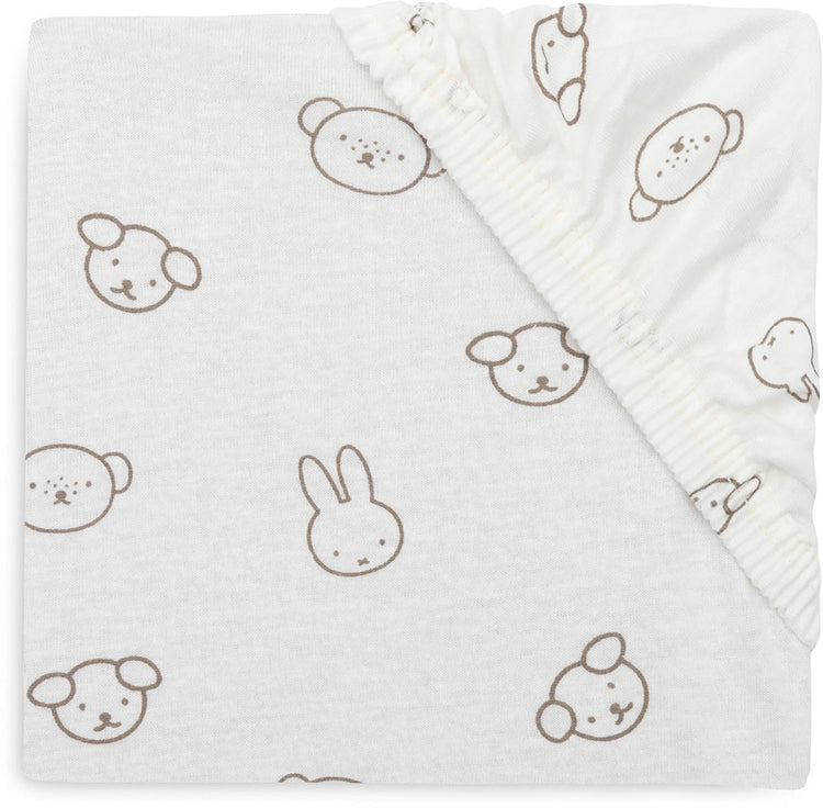 Jollein Spannbettlaken für Bett – 60 x 120 cm – Jersey – Miffy und Freunde