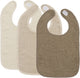 Meyco Baby-Uni-Lätzchen – 3er-Pack – Frottee – Natur-Soft-Sand-Taupe