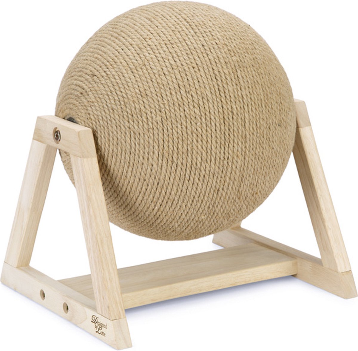 Entworfen von Lotte Xem Kratzball – Kratzbaum – auf Sockel – Holz – 34 x 30 x 35,5 cm
