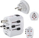 Hama Skross by Travel Plug - World Travel Pro - EUR (Typ E, F) zu World - inkl. Welt nach Europa - 2x USB-A - weiß