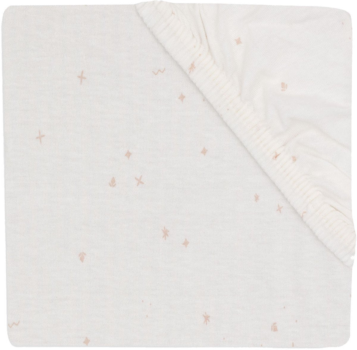 Jollein funkelndes Spannbettlaken für Bett – 60 x 120 cm – Jersey – Wildrosa
