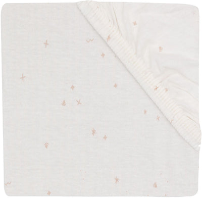 Jollein funkelndes Spannbettlaken für Bett – 60 x 120 cm – Jersey – Wildrosa