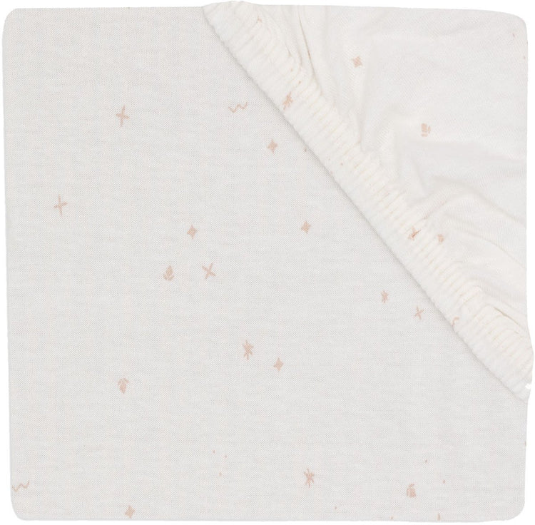 Jollein funkelndes Spannbettlaken für Bett – 60 x 120 cm – Jersey – Wildrosa