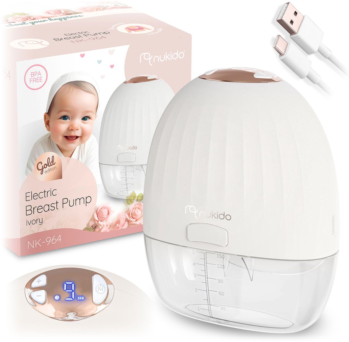 Nukido elektrische Milchpumpe mit 3 Phasen nk-964