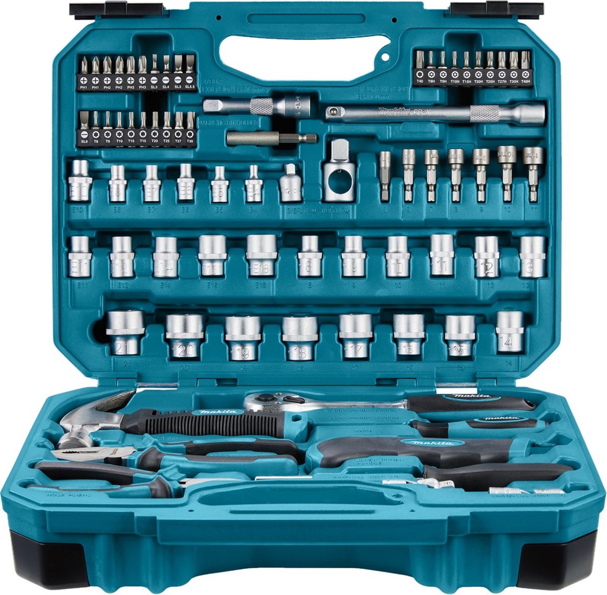 Makita e-10899 Handwerkzeug-Set 76-teilig im Koffer