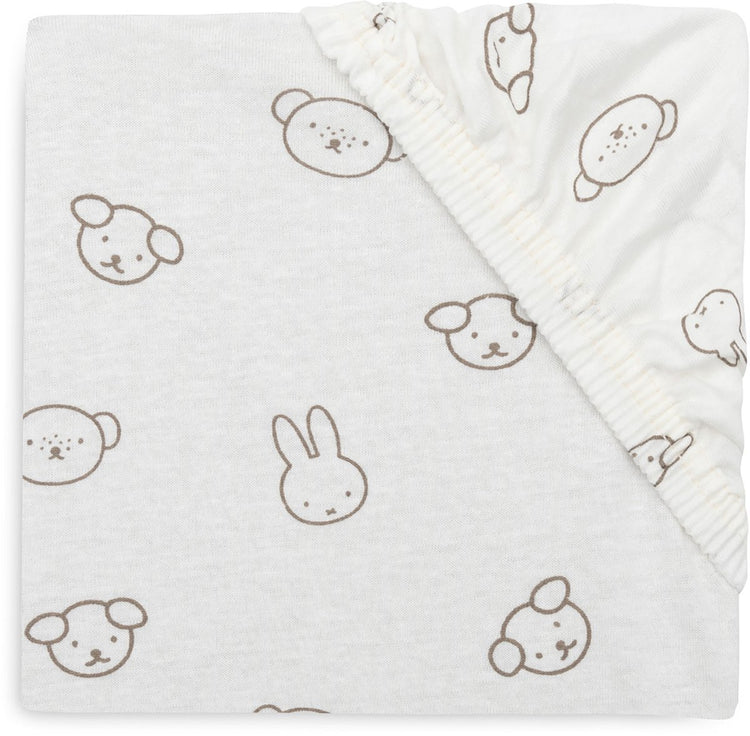 Jollein Spannbettlaken für Bett – 60 x 120 cm – Jersey – Miffy und Freunde