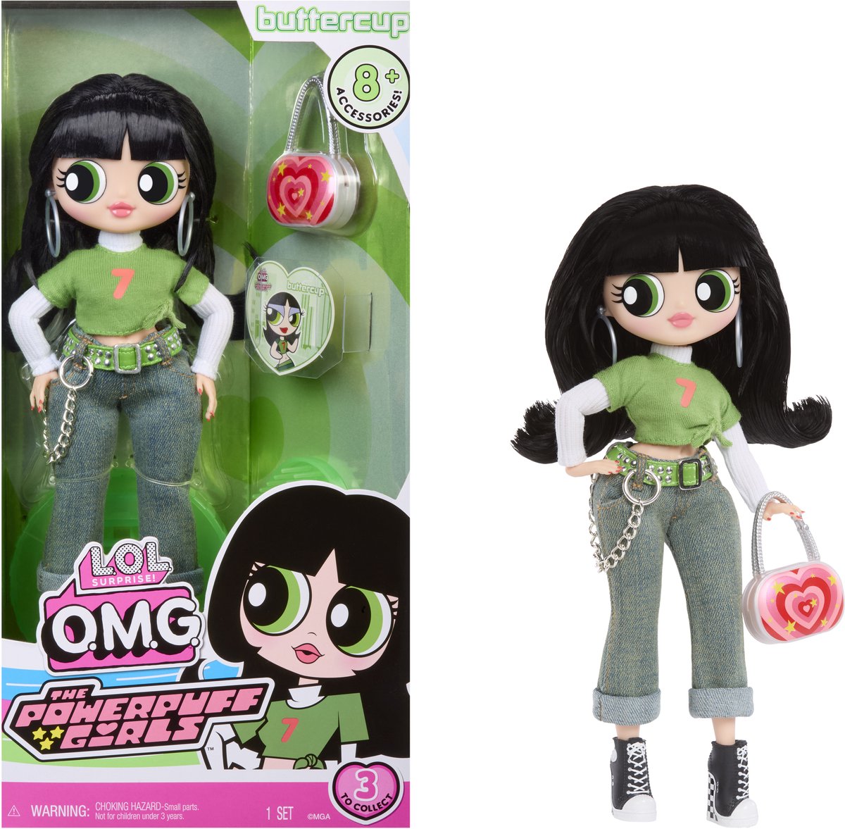 Lol. Überraschung! Modepuppe Powerpuff Buttercup – Puppe mit Zubehör.