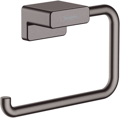Hansgrohe Addstoris Toilettenpapierhalter ohne Klappe, gebürstetes Schwarzchrom