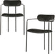 Woood Ivy Esszimmerstühle – Samt – Schwarz – 2er-Set