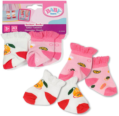 Baby born Sockenset Puppenkleidung 2 Paar 43cm mehrfarbig.