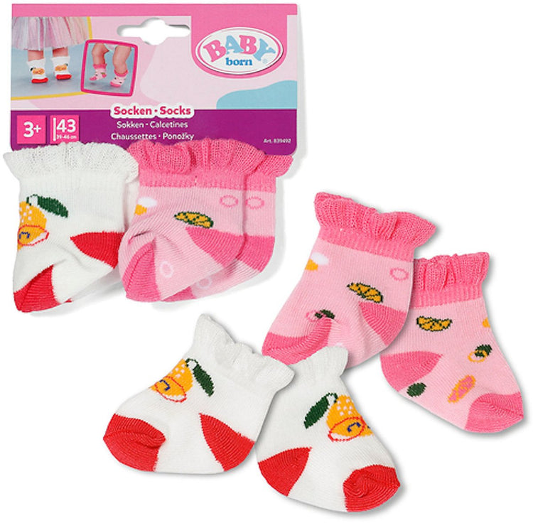 Baby born Sockenset Puppenkleidung 2 Paar 43cm mehrfarbig.