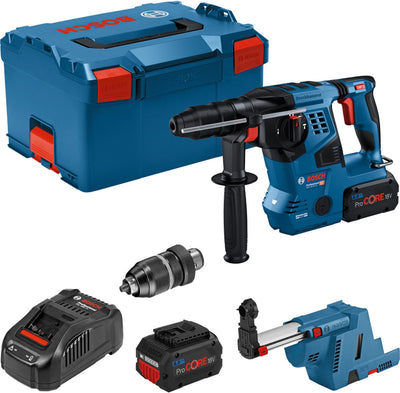 Bosch Akku-Bohrhammer GBH 18V-28 CF mit SDS Plus 2x 8,0 Ah Proc...