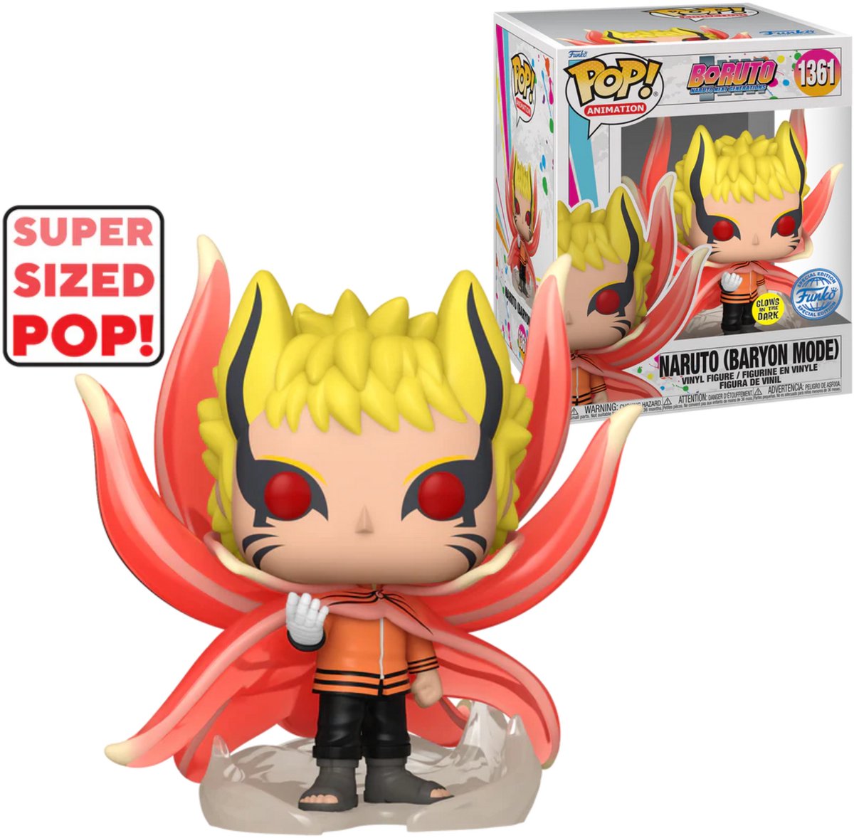 Funko-Pop! Naruto (Baryon-Modus) (Leuchten) 6 Zoll – Boruto: Naruto Next Generation exklusiv