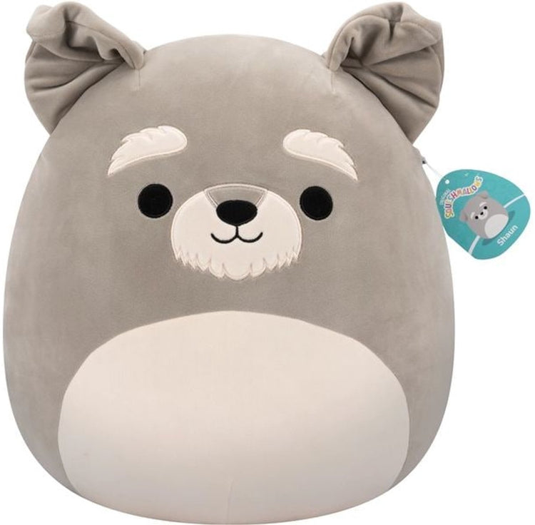 Squishmallows Shaun Schnauzer Kuscheltier – Grau – 40 cm