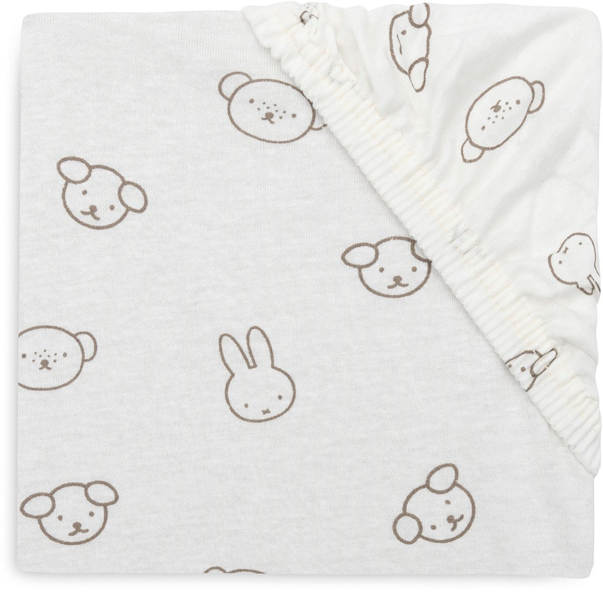 Jollein Spannbettlaken für Bett – 70 75 x 140 150 cm – Jersey – Miffy und Freunde